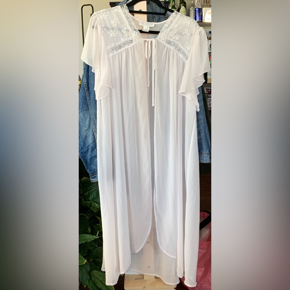 Val Mode sheer lingerie vintage bed robe - peignoir
